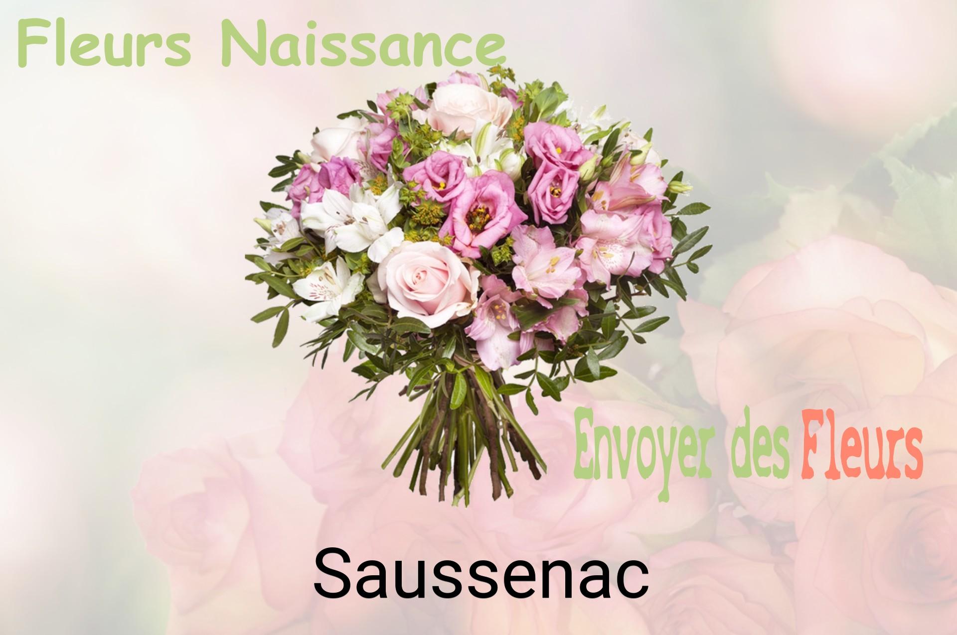 Bouquet de fleurs de naissance livré à Saussenac